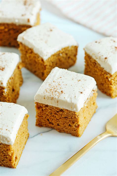 Healthier Pumpkin Bars With Cream Cheese Frosting Eat Yourself Skinny