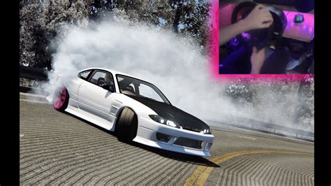 Drifting Nissan Silvia S Myogi Downhill Assetto Corsa