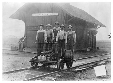 Leavenworth Kansas And Western Railroad Track Crew Olsburg Kansas