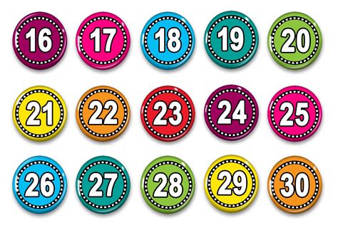Calendar Numbers Numbers 1 31 Attendance Numbers Magnetic