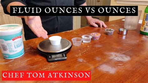 Fluid Ounces Vs Ounces Whats The Difference Youtube