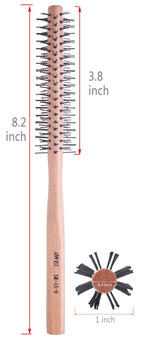 Small Round Barrel Brush For Short Hair 1 Inch Mini Quiff Roller Comb
