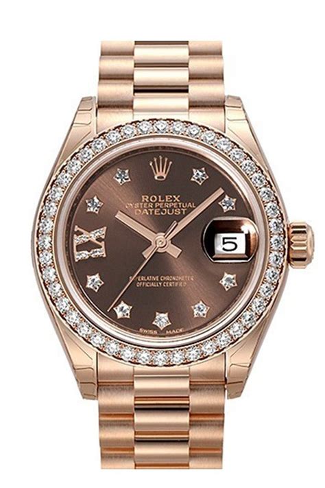 Rolex 279135rbr Lady Datejust 28 Rose Gold President Ladies Watchguynyc