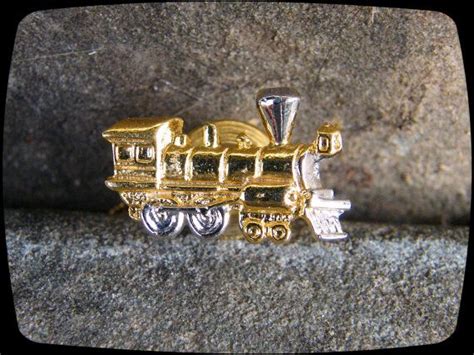 Nicely Detailed Locomotive Train Tie Tack Lapel Or Hat Pin Etsy Tie