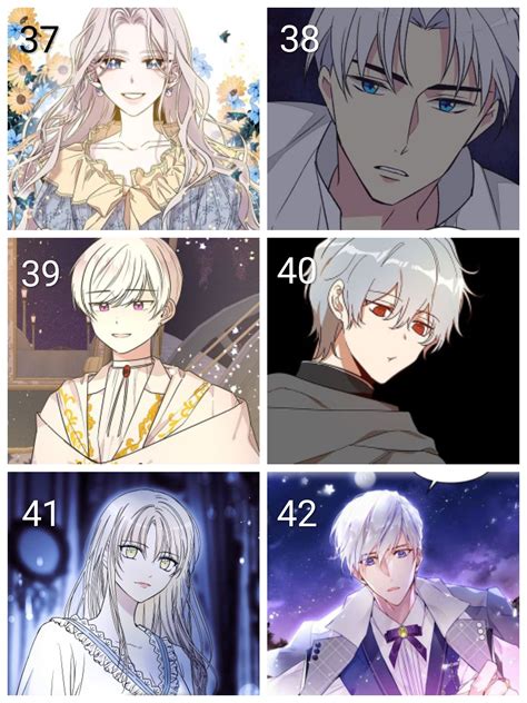 Four Different Anime Characters With White Hair And Blue Eyes