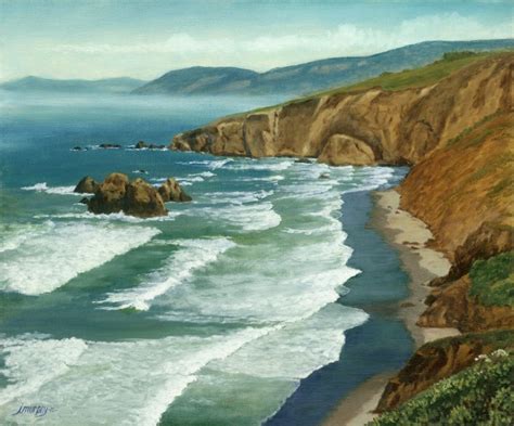 Mendocino Coast Painting By J Murphy Mendocino Coast Pacific Coast