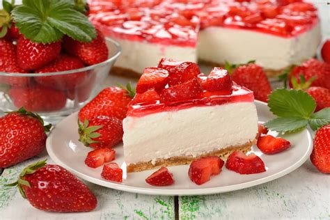 Jelly Cheesecake Strawberries For Desktop Wallpapers 3840x2560