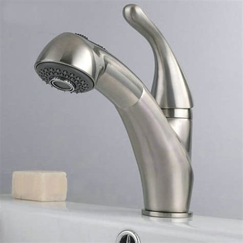 This kitchen sink faucet comes with shield spray technology. Folsom Brushed Nickel Finish Kitchen Sink Faucet with Pull ...