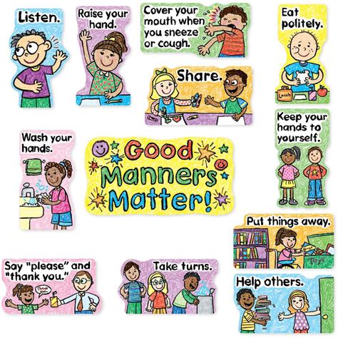 Good Manners Matter Mini Bulletin Board Set Classroom Essentials