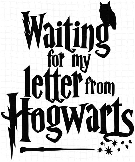 Harry Potter Waiting for My Letter from Hogwarts SVG, PNG, Dxf in 2021