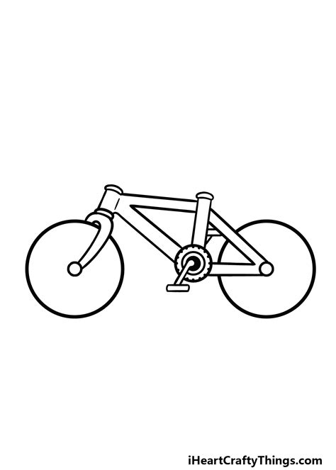 Cara Melukis Basikal Kartun Bike Drawing Easy Simple Cartoon And Step