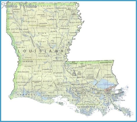 Louisiana Map Travelsfinderscom