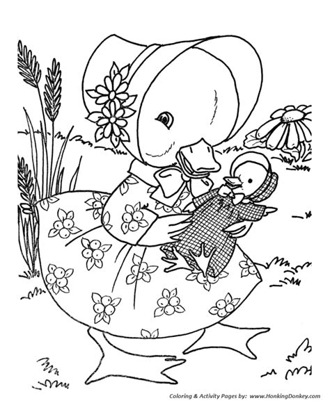 Toy Animal Coloring Pages Toy Mother And Baby Duck