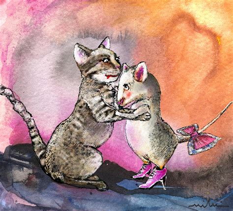 Cat And Mouse Reunited Painting By Miki De Goodaboom Fine Art America