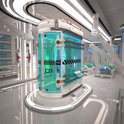 3d Futuristic Laboratory Interior Scene Model Preview20160606