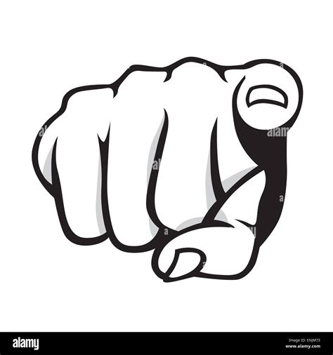 Vector Illustration Of Index Finger Pointing At You Stock Photo Alamy
