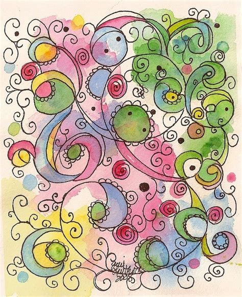 Doodles And Watercolor Art Color Pinterest