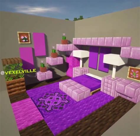 Modern Purple Bedroom Purple Bedroom Design Fancy Bedroom Minecraft