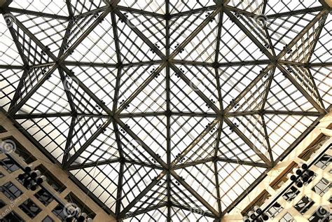 Skylight With Grid Framework Stock Image Image Of Building Fabric