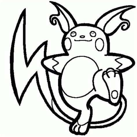 Raichu Coloring Pages Free Printable Coloring Pages For Kids
