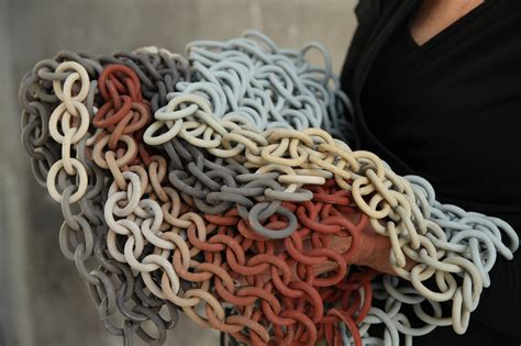 Countless Ceramic Loops Comprise Cecil Kemperinks Movable Chain