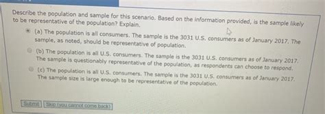 Solved A Study Of 3031 Us Consumers As Of January 2017 By