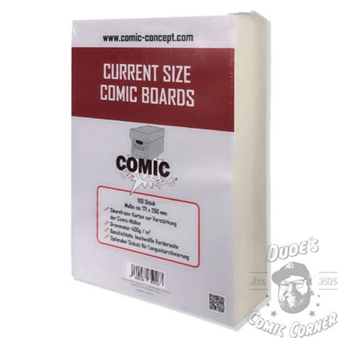Comic Concept Current Size Comic Boards 100 Stück Dudes Comic Corner