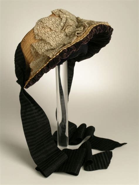 Bonete En Terciopelo De Seda 1880 Victorian Hats Hats Vintage