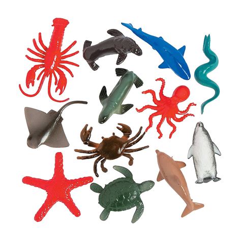 Fun Express Plastic Animals Ocean Animals 12 Piece Sea Creature Toys