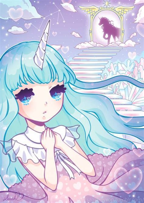 Pastel Unicorn And Anime Image Kawaii Art Cute Drawings Anime Images