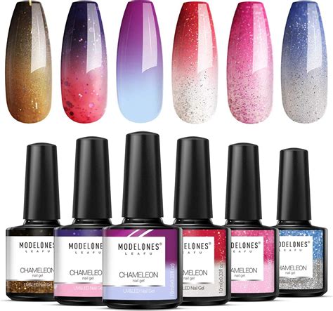 Modelones Mood Gel Nail Polish Set Colors Collection Temperature