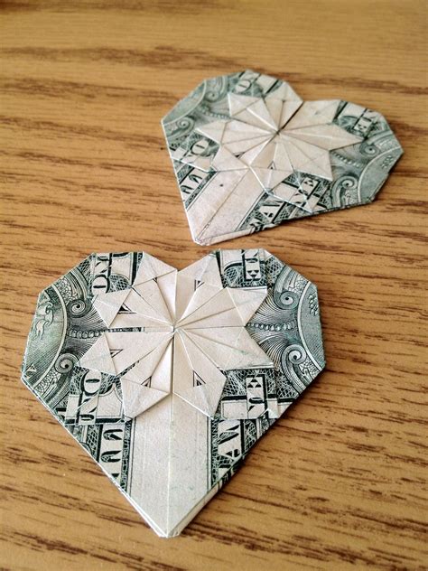 Folding Money Into A Heart Easy Money Origami Heart Folding