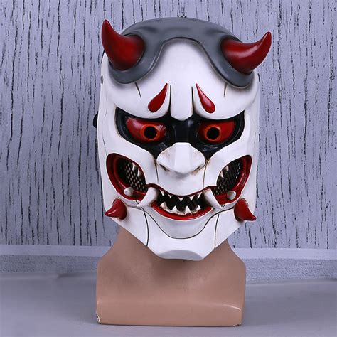 Ow Genji Skin Oni Cosplay Masks Japanese Hannya Demon Devil Helmet Frp