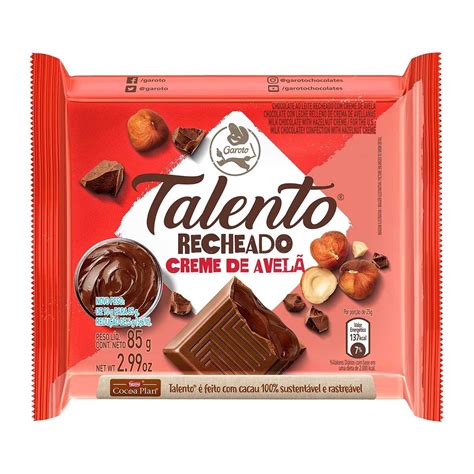 Comprar Barra De Chocolate Talento Recheado Creme De Avelã