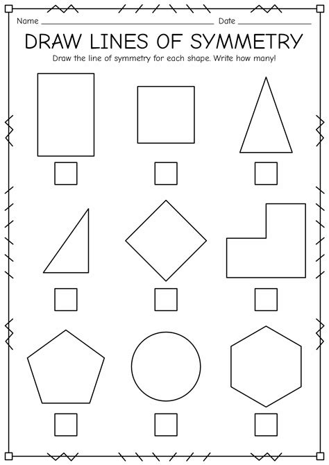 14 Lines Of Symmetry Worksheets Free Pdf At