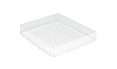 Clear Plastic Packaging Acetate Lid Square Clear 8 Oz Qtycase 50
