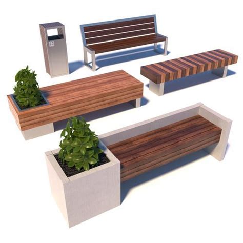 street modern benches 3d model artofit