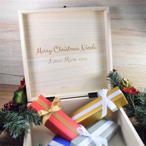 Engraved Christmas Eve Box Bespoke Personalised Wooden Etsy