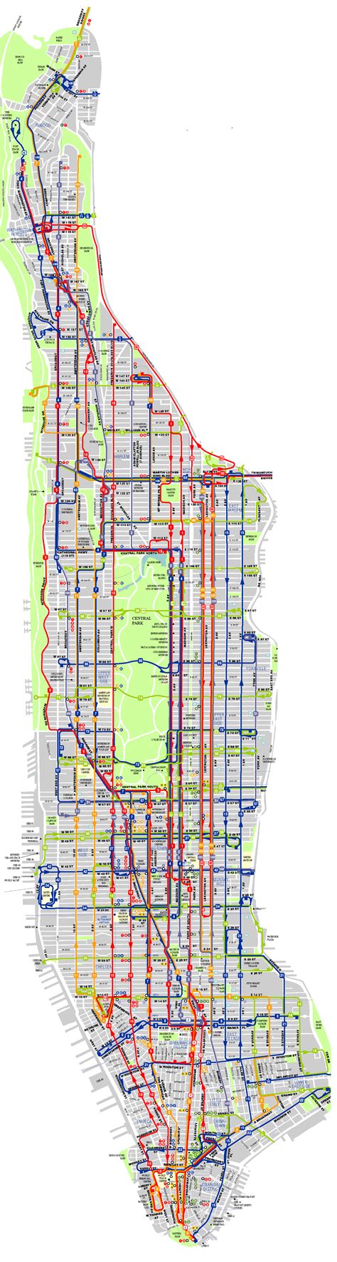Manhattan Bus Map Mappery
