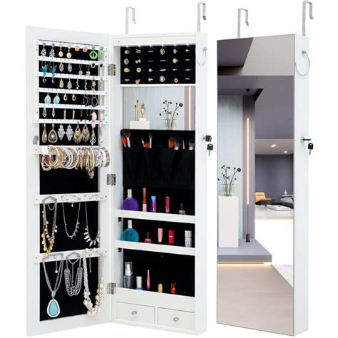 Jewelry Organizer Cabinet Hanging Jewelry Armoire Organizer With