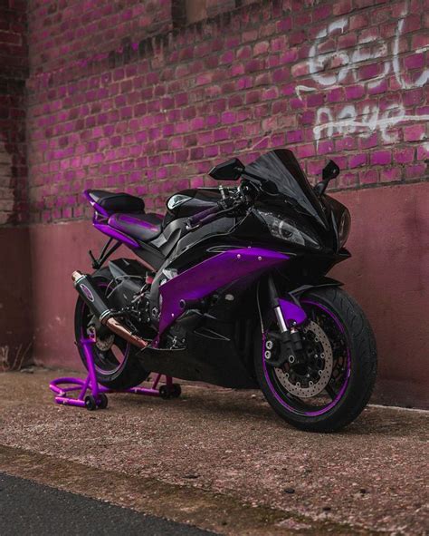 Purple Yamaha R6 Motorcross Bike Purple Motorcycle Pretty Bike