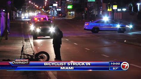 Bicyclist Taken To Hospital After Being Struck In Miami Wsvn 7news Miami News Weather