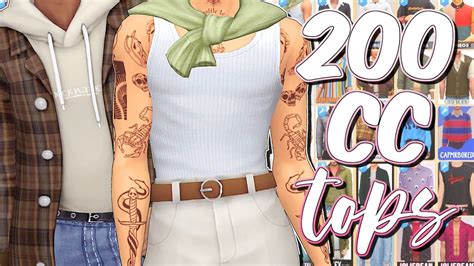 The Sims 4 Maxis Match Male Tops Collection 🌺 200 Cc Items Links