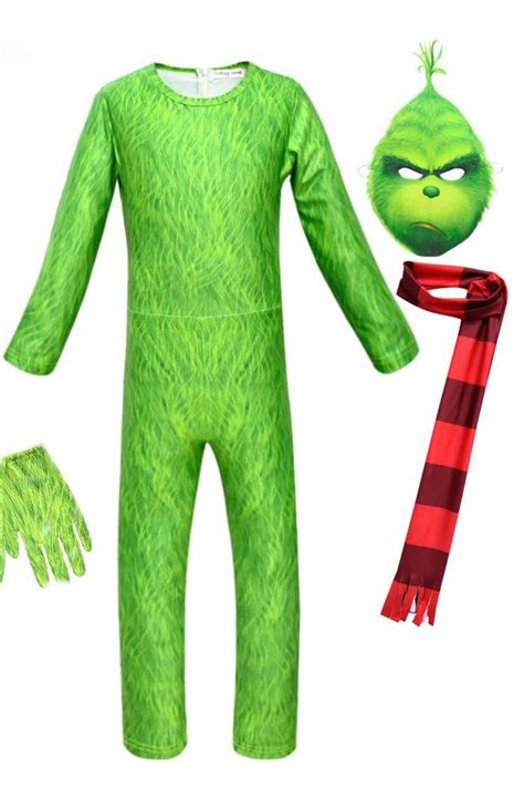 Grinch Costume For Toddler Kids Boys Halloween Christmas Hallowitch