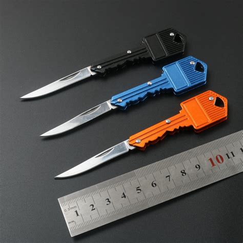 4 Color Protable Key Fold Knife Key Pocket Knife Key Chain Knife