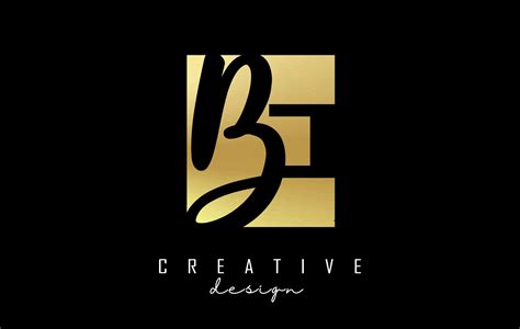 Golden Letters Eb Logo With A Minimalist Design Letters E And B With