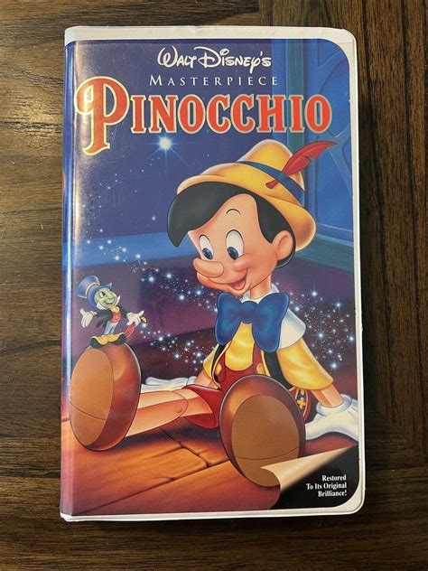 Pinocchio Vhs 1993 Walt Disneys Masterpiece Movie Etsy