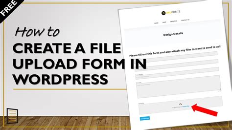 How To Create A File Upload Form In Wordpress For Free Youtube