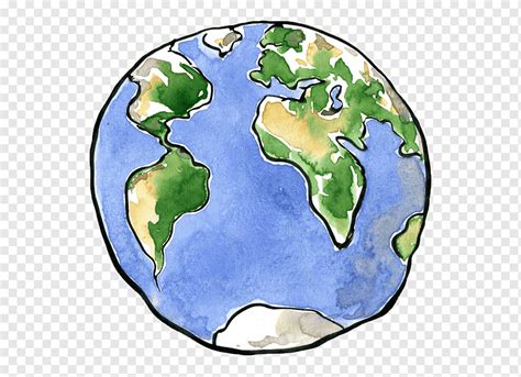 Earth Drawing Planet Earth Cartoon Watercolor Painting Pencil Globe