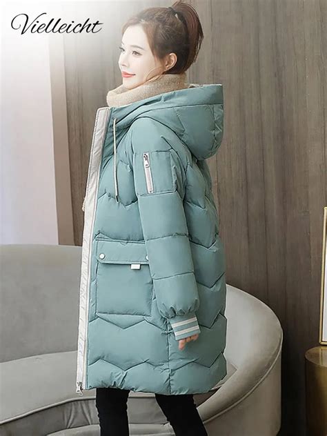 vielleicht down jackets female winter coat women s parkas hooded warm winter jacket coat cotton